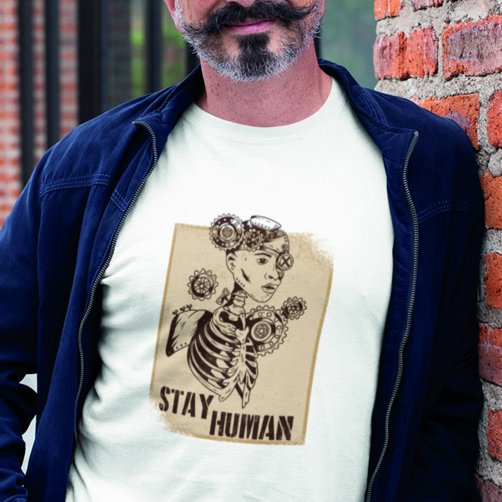 d-kontor · Mailorder » Stay human, T-Shirt, Herren